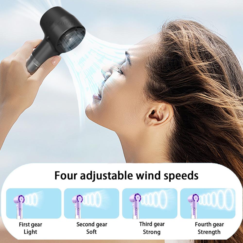Portable Mini Humidifier Fan USB Handheld Water Mist Fan Rechargeable Personal Spray Fan Mini Hand Small Fan for Outdoor Travel