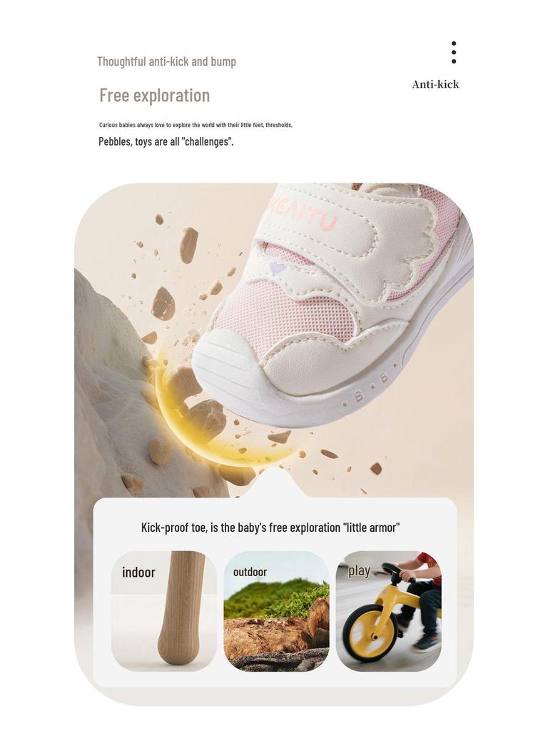 Chaussures pour tout-petits à semelles souples antidérapantes Printemps 2026 pour filles et garçons - Respirantes, Confortables