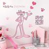 Roze Panter Decoratieve Cartoon Pvc Muursticker Creatieve Leuke Muurkunst 3D Muurstickers Gang