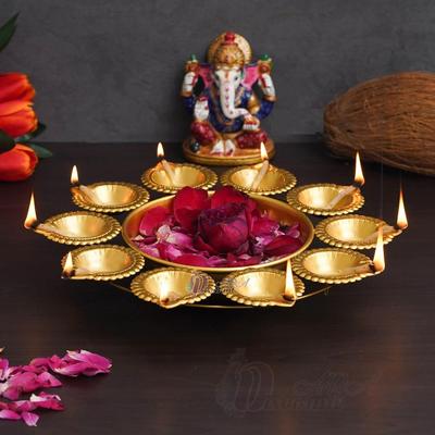 Portacandele Tealight/Diya in Metallo Articoli Decorativi,Articoli per la Decorazione della Casa - Articoli Decorativi per Diwali per la Casa