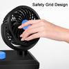 Car Fan 12V Dual Head 360 Degree Rotatable Electric Fan Dashboard Cooling Air Circulation Fan for Sedan SUV RV Low Noise 2 Speed Auto Fan