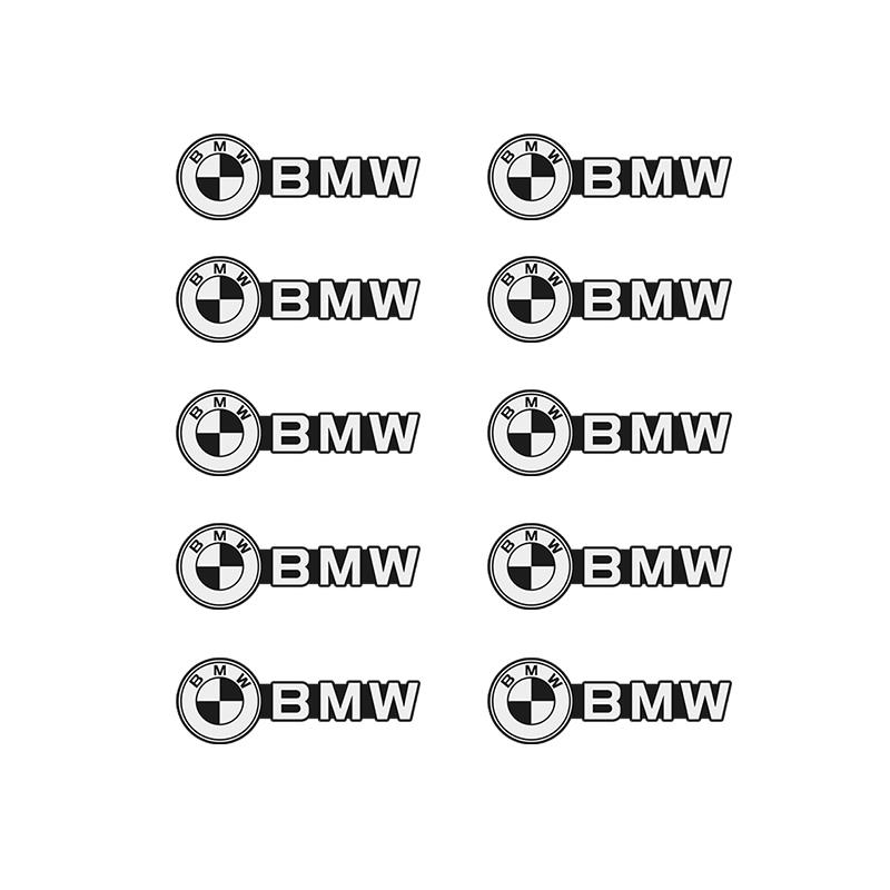 10 Stück Auto Lautsprecher Audio Aluminiumlegierung Emblem Abzeichen Aufkleber Für BMW Performance E46 E60 E90 E39 E87 E36 E92 E70 E91 X3 rlzh86 xkfg3 black