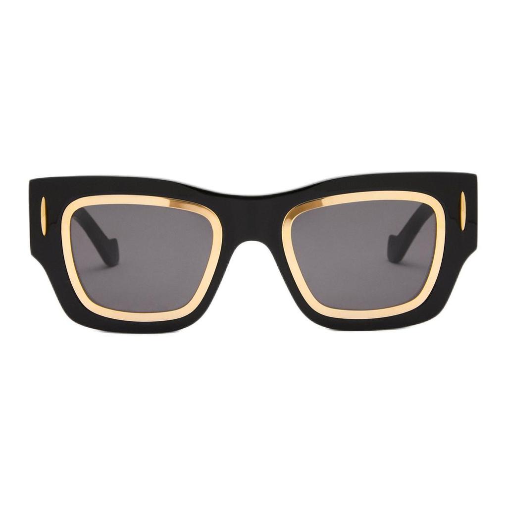 Loewe Original Design Acetate Metal Irregular Shape Sunglasses Men sunglasses Black G314270X01-9310