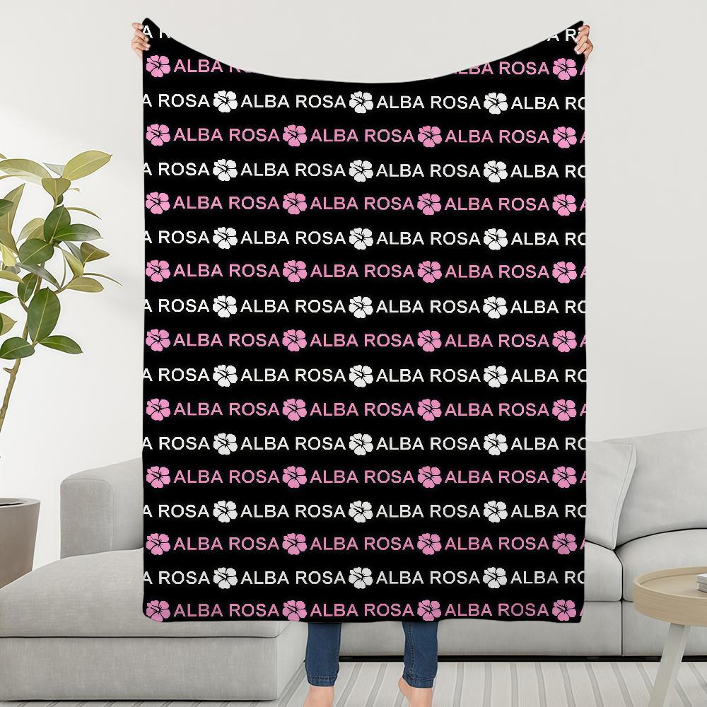 Fashion Print A-AlbaS R-RosaS Blanket Soft Warm Furry Throw Super Kids Toys Bed Sofa Car Cradle
