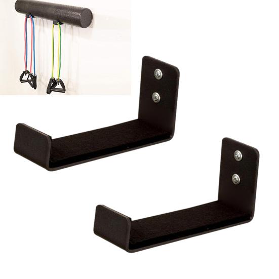 Suport pentru Saltea de Yoga Montat pe Perete, Raft de Depozitare pentru Saltea de Yoga, Organizator de Perete pentru Sală de Acasă pentru Role de Spumă, Benzi de Rezistență, Accesorii de Fitness