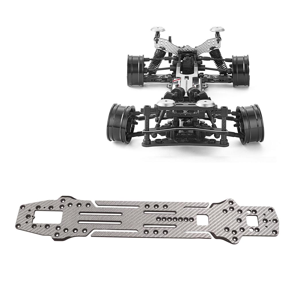 Carbon   RC Drift Car Chassis High Traction Upgrade RC Car Chassis with Battery Mount Plate for 3 RACING D5S 1Celsius10