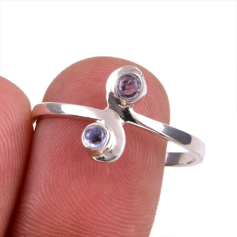 

Natural Tanzanite Gemstone 925 Solid Sterling Silver Jewelry Ring Size 10 T3k05
