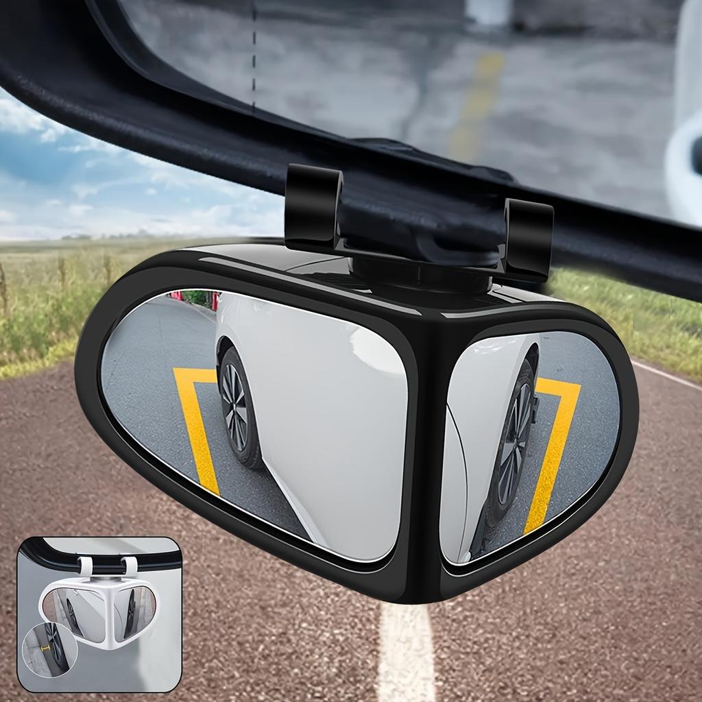 1/2pz Specchietti Angolo Cieco HD - Vista Grandangolare Regolabile a 360° per Camion, SUV e Berlina - Vetro Ultra-Trasparente per Visibilità Migliorata (Nero 1paio)