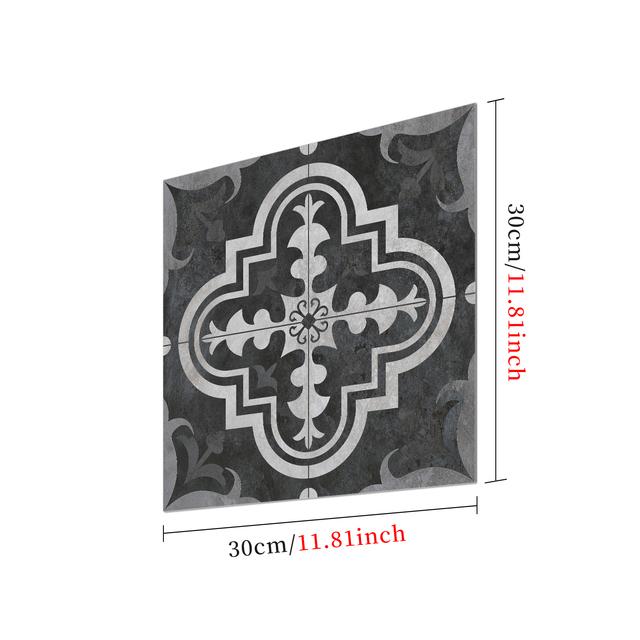 1Pcs Floor Tile Decoration Stickers Portuguese Tile Style Home Self-Adhesive PVC Waterproof Frosted Thickened Non-Slip Floor Stickers 30X30cm