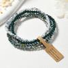 4pcs/Set Multilayer Crystal Beaded Bracelet Women Girl Boho Stackable Stretch Bracelet Valentine'S Day Mother'S Day Jewelry Gift