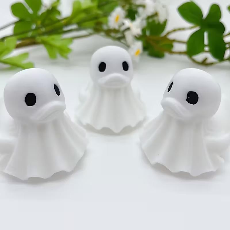 Anatra Spettrale Stampata in 3D Fantasma e Pipistrello Decorazione Modello Figurine Halloween