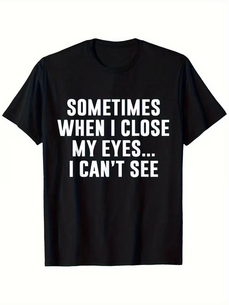 Unisexs Womens Funny Graphic TShirt Black Short Sleeve Crewneck Casual Shirt with Humorous Digital Print Tee for Casual Attire