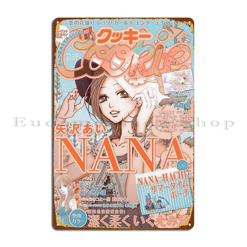 Nana Anime Poster Metal Sign Wall Mural Cinema Bar Design Home Tin Sign Poster 20X30CM