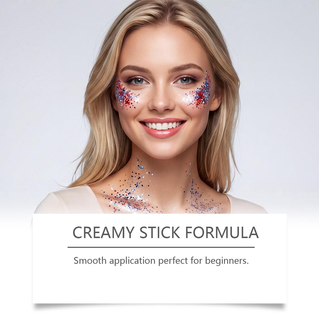 Glitter Stick Body Glitter, Star Stick, 16g / 0.56 Oz, Easy Apply Cosmetic Glitter Makeup