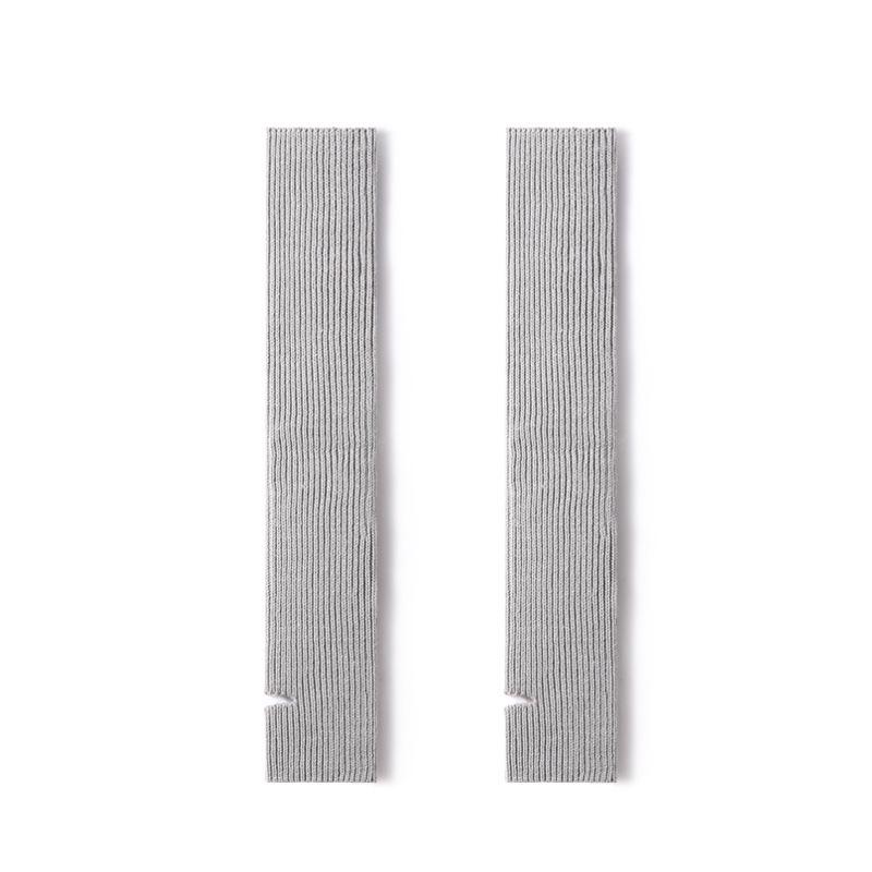 White Women's Thick Knit Leg Warmers - Autumn/Winter Calf-Length Socks