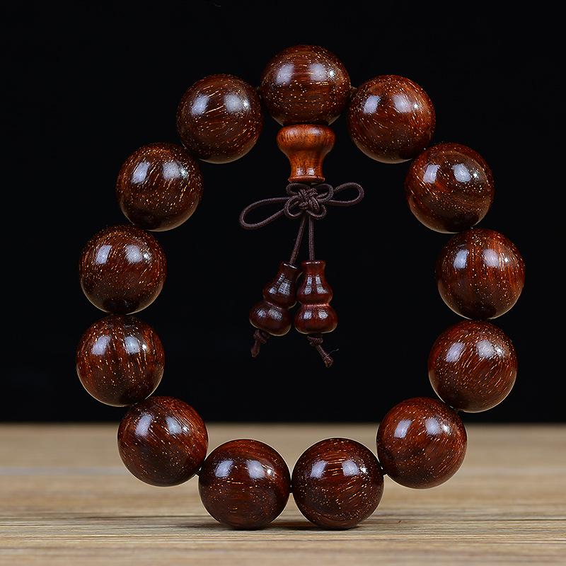 Bransoletka z mikrolistkowego sandałowca czerwonego o wysokiej gęstości, stary materiał Wenus