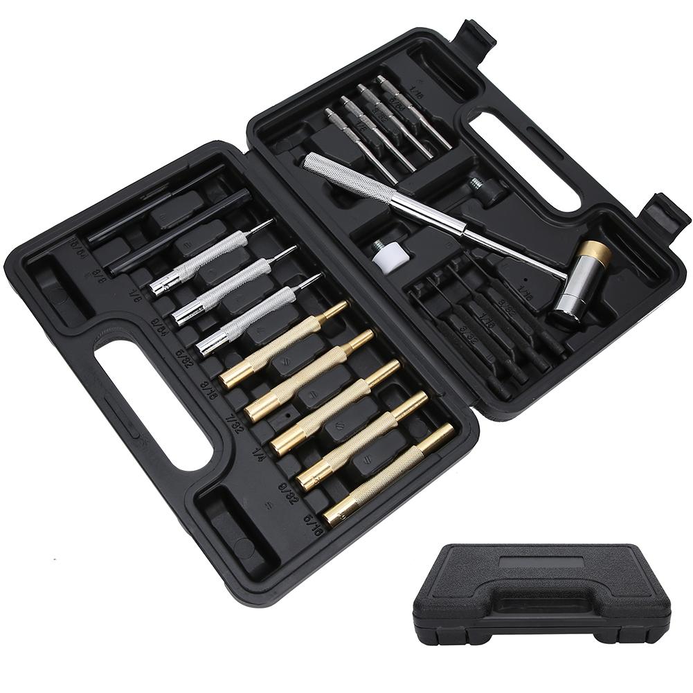 21Pcs Punch Set Mechanical Installation Round Punches Maintenance Tool Kit Box