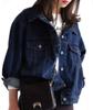 of Denim Stylish Everyday Going Long Denim L (Song Song) Women's Jacket, Outerwear, Top, Body-Concealing, Slimming, Casual, Adult, Commuting, School,