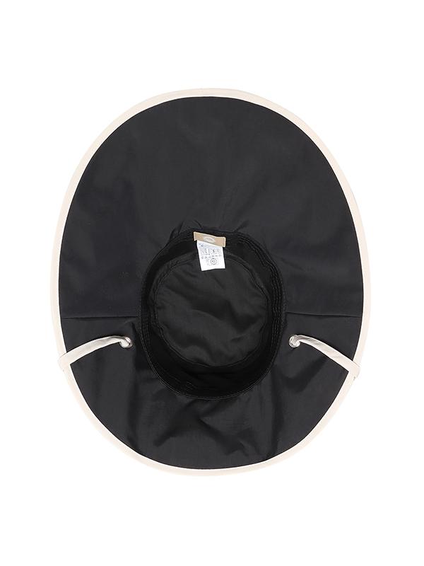 BBC EARTH Color Block Wide-Bridal Bucket Hat_Black