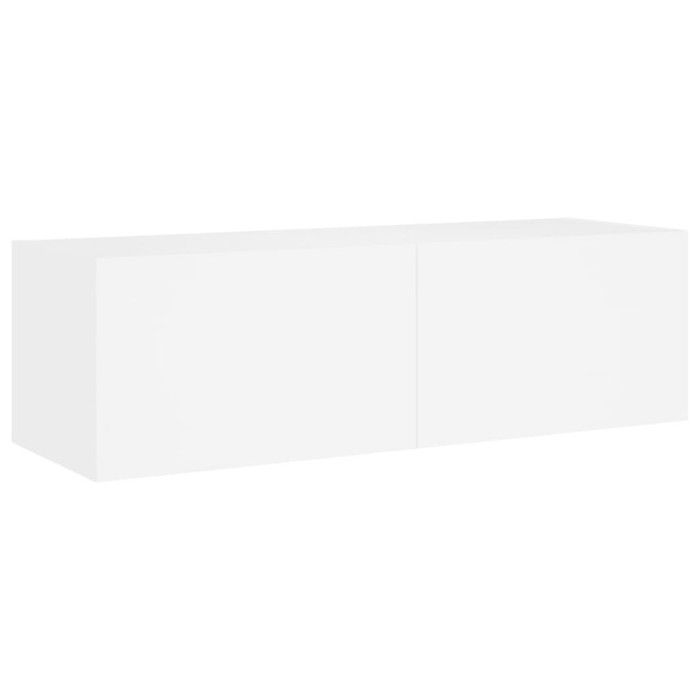 VidaXL Wall-Mounted TV Unit with LED Lights, Hanging Television Cabinet with Storage, Floating TV Stand, Modern, 837295