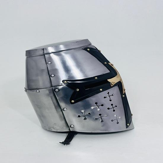 Średniowieczny Hełm Templariuszy Hełm Rycerza Jerozolimskiego Na Cosplay Hełm Najlepszy Prezent