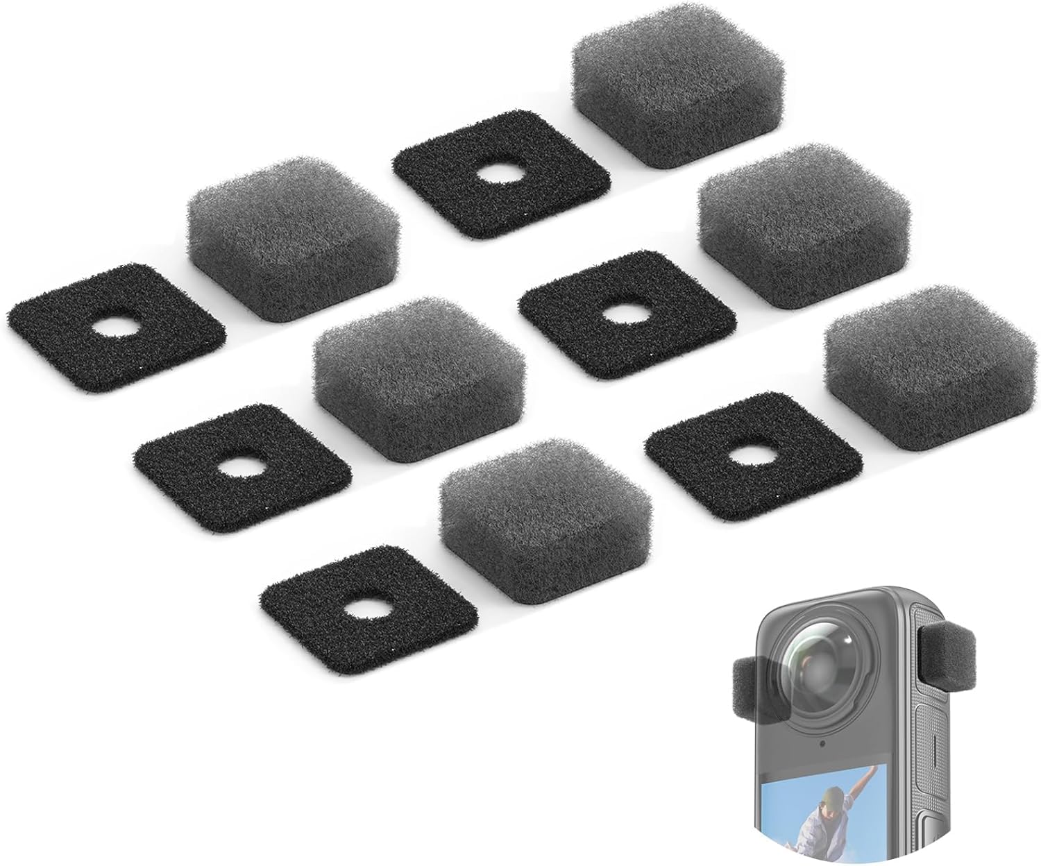 

VRIG insta360 X4 Windshield Microphone Cover insta360 Windshield Microphone Sponge x4/x3 [6 Pieces]