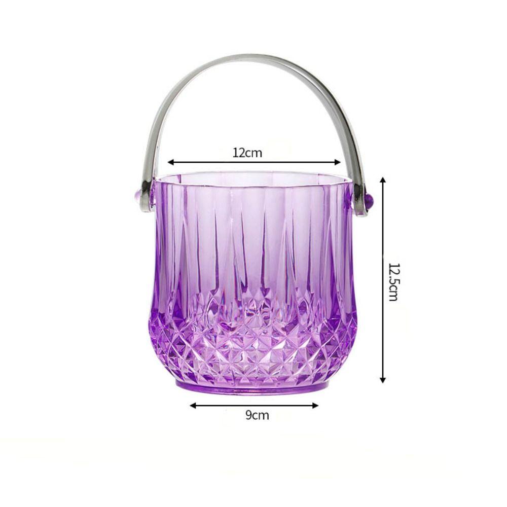 Acrylic Wine Chilling Bucket With Handle Beverage Chilling Tub Champagne Ice Bucket  Party