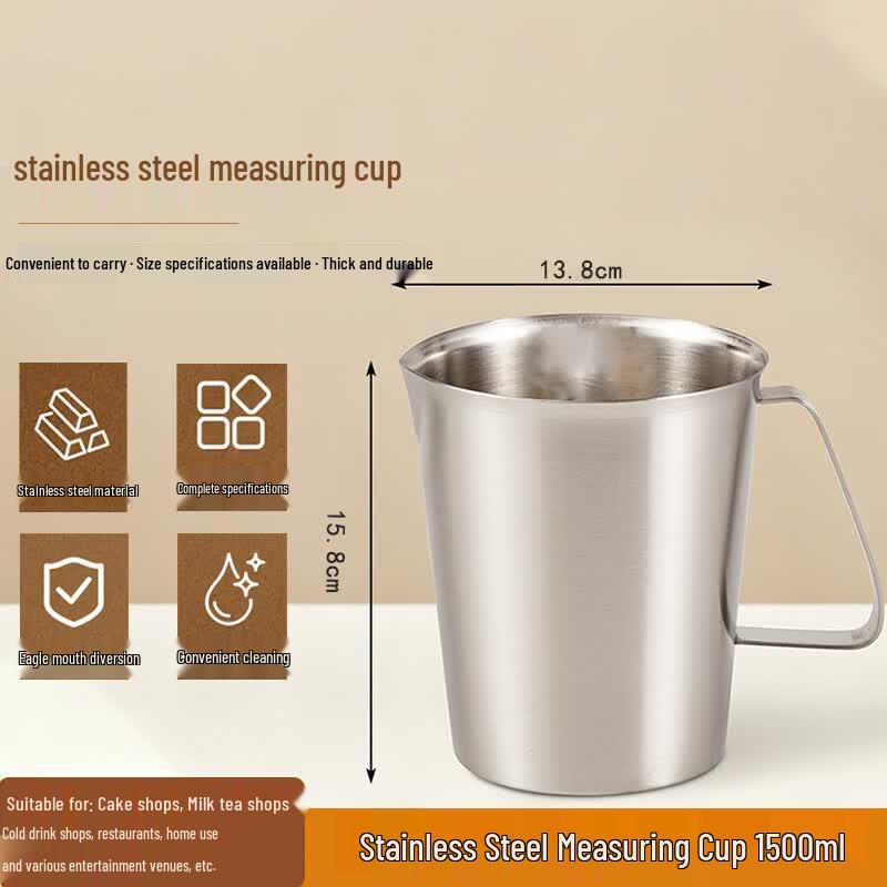 Homeglen Stainless Steel Measuring Cup with Spout