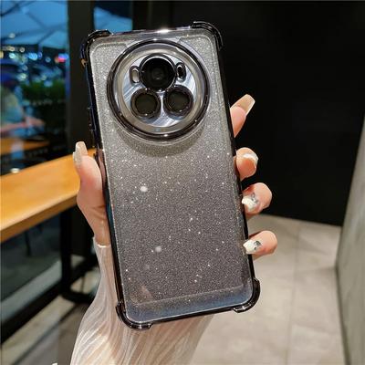 Verlauf Glitzer Beschichtung Transparente Handyhülle für Huawei Honor 60 70 80 90 100 200 X50 Pro V40 Stoßfeste Bumper Abdeckung