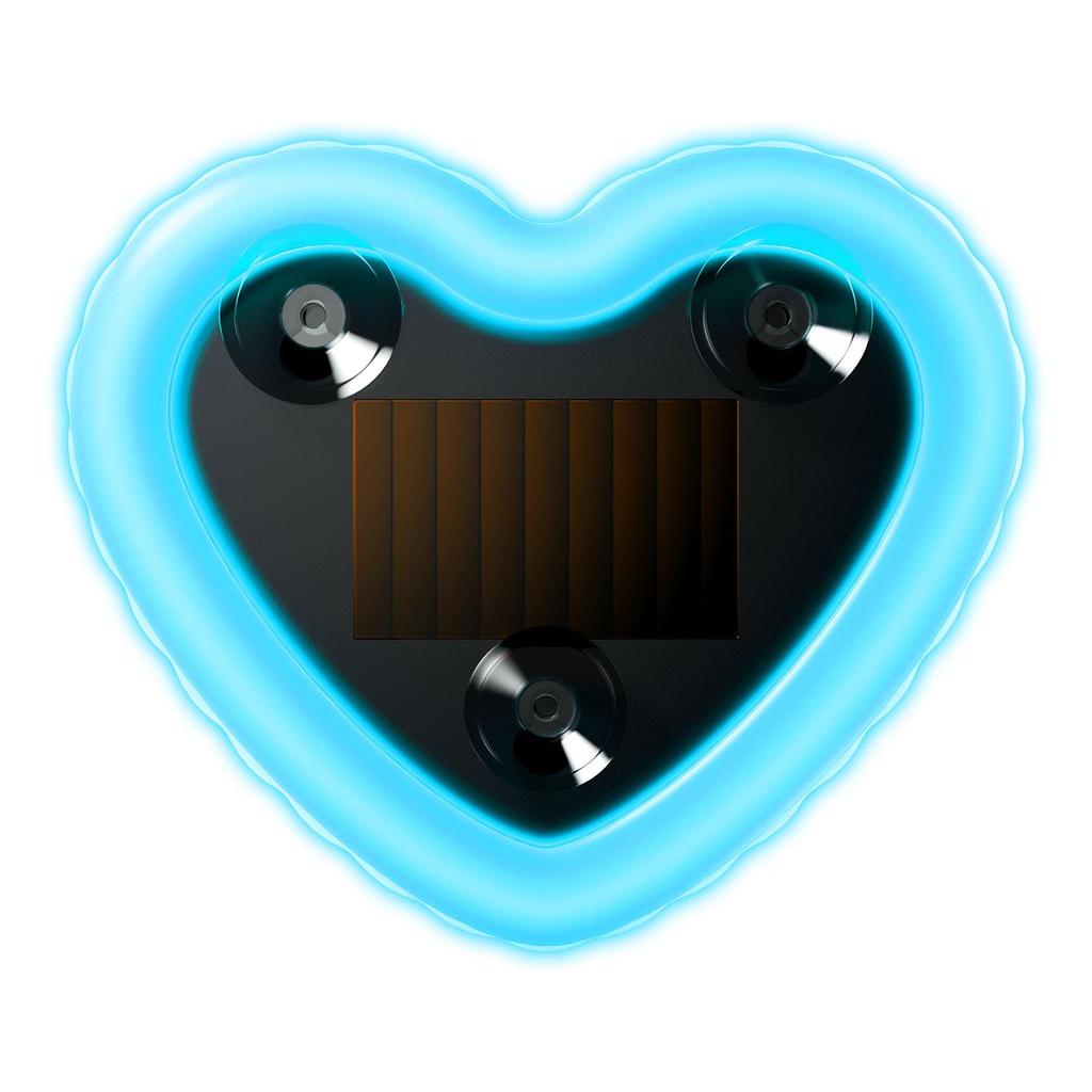 Solar-Powered LED Heart Window Light for Car Interior
