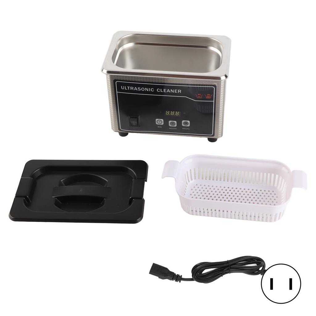 Limpador ultrassônico portátil de alta capacidade e baixo ruído de 40 KHz e 800 ml para joias de vidro