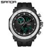 Sanda Multifunctional Dual Display Luminous Waterproof Outdoor Sports Men's Watch with Large Dial
