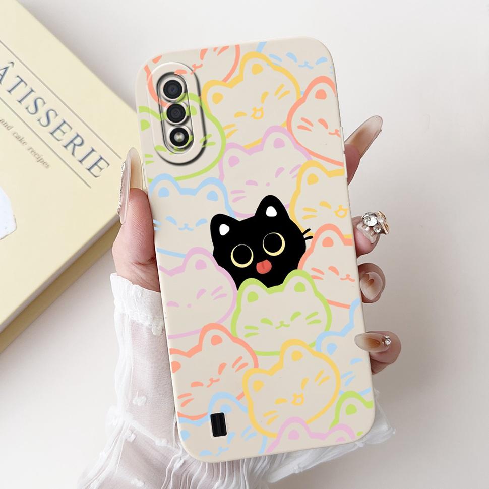 For Samsung Galaxy A01 Case Fashion Flower Painted Cover Soft TPU Matte Phone Case for Samsung A01 GalaxyA01 SM-A015F TPU