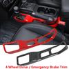 For Jeep Wrangler JL 2018- Interior Accessories 4 Wheel Drive Emergency Brake Trim 4WD Decorative Cover Carbon Fiber Look