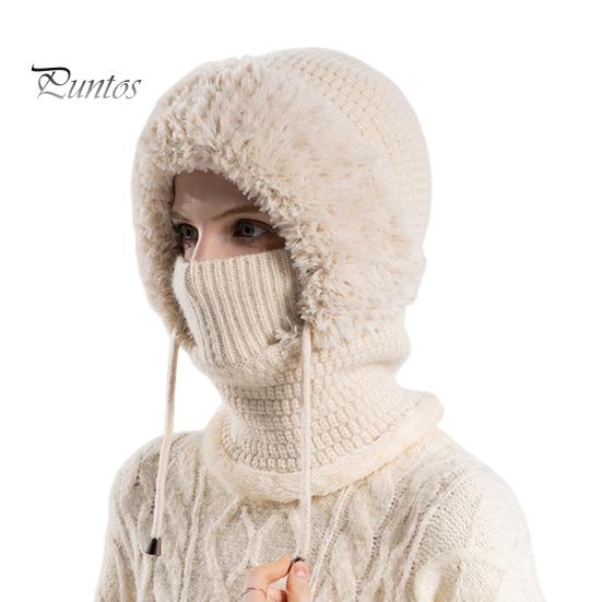 

Зимняя велосипедная шапка со встроенным защитным экраном для лица и утеплителем для шеи, ветрозащитный толстый плюшевый шарф с полной защитой для улицы, головной убор для холодной погоды бежевый