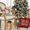 Christmas Themed Pillow Covers: Snowman, Let it Snow, Merry Christmas, Santa Skiing Sofa bed cushion cover,home decoration
