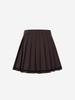 Road Roar Line Pleated Skirt Brown