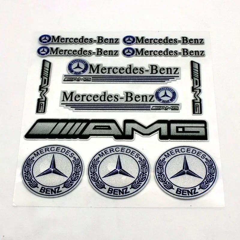2025 Für Mercedes-Benz 1 Satz Auto-Emblem-Aufkleber Auto-Dekoration Aufkleber Für Mercedes Benz W204 W124 W201 W202 W212 W220 W205 GLA CLA