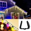  Pack of 50 Plastic Clip For Hanging Holiday Lights On Fascia Boards And Eaves
