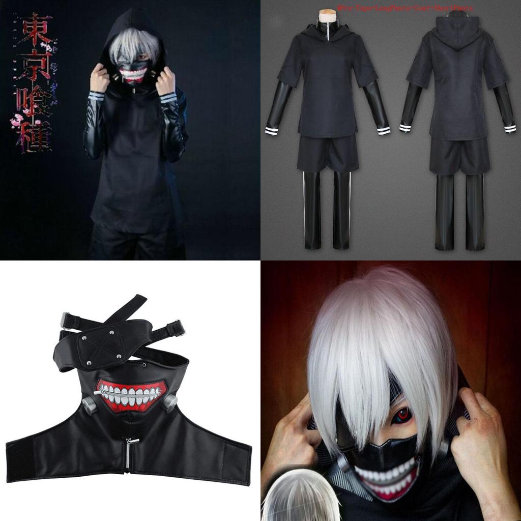 Stylish Tokyo Ghoul Kaneki Ken Full Outfit Costume Featuring Perfect Stitches And Durable Materials For Any Occasion