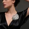 European And American Fan-Shaped Collar Clip Brooch Popular Item Exquisite Luxury Chest Flower Pin For Women Jewelry Accessory