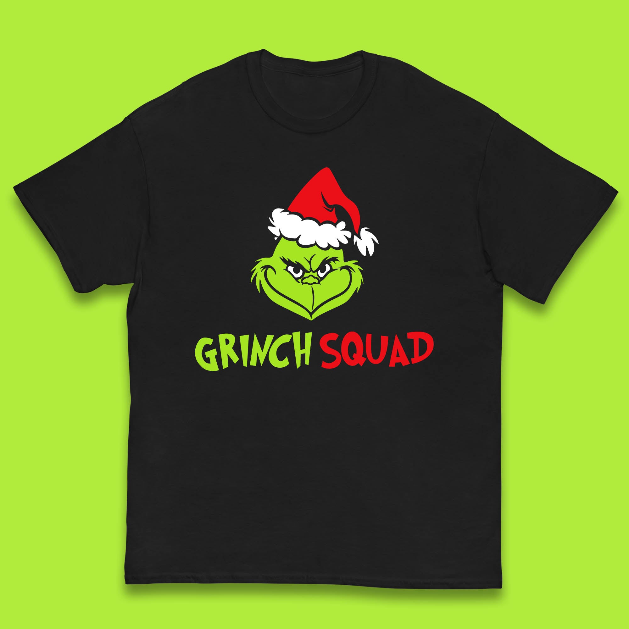 Grinch Squad Face Christmas Kids T Shirt 100