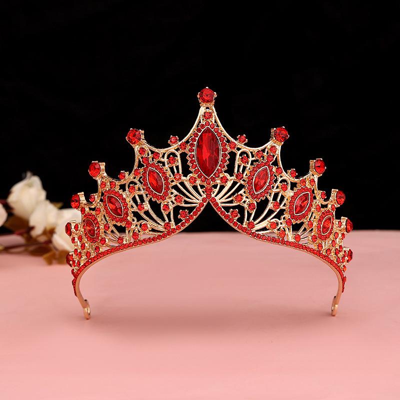 Haarschmuck Schmuck Vintage Kopfschmuck Barock Prinzessin Königin Elegant Strass Für Hochzeit Tiara Krone Haaraccessoires