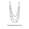 Three-layer Colored Round Bead Trouser Chain Hip-hop Women's Jeans Chain Waist Chain Jewelry Trouser Chain
