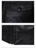 2023 Men's Lapel PU Leather Jacket - Thickened Velvet for Light Business Casual Autumn/Winter Wear