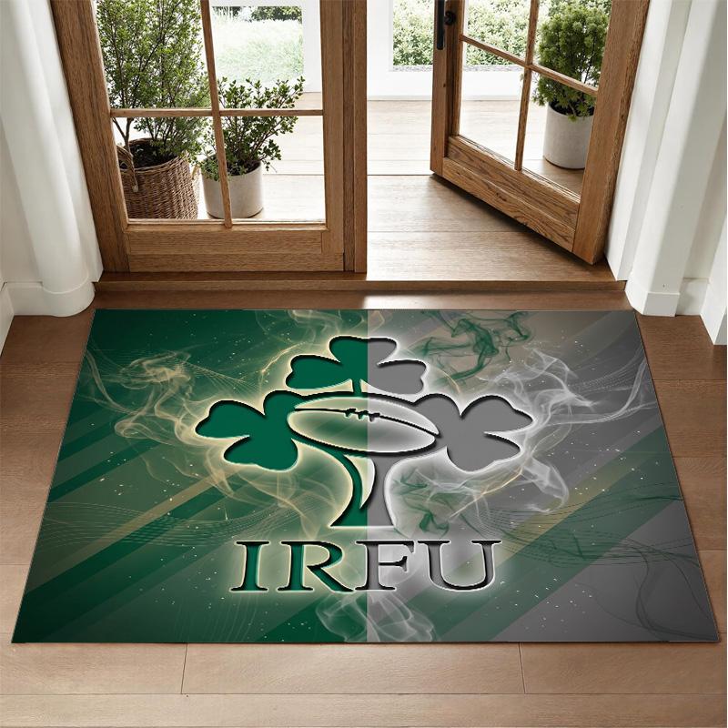 Irland Rugby Design Kristall Samt Teppich Weiche Dekorative Matte für Schlafzimmer Eingang