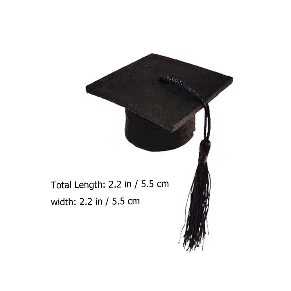 20 Pcs Mini Doctor Hat Graduation Bottle Topper Cover for Caps Gift Wristband Small Toppers