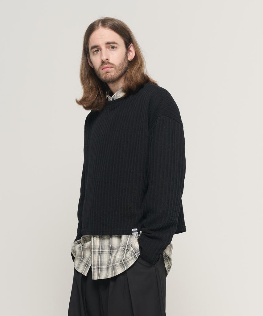 CARGOBROS Cb Ribbed Round Cropped Over-The-Knit (Black)
