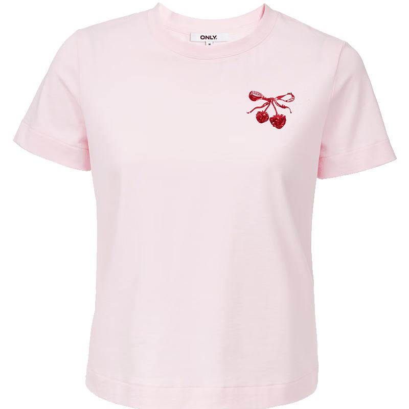 ONLY Women s Cotton Sequin Crop T-Shirt XL