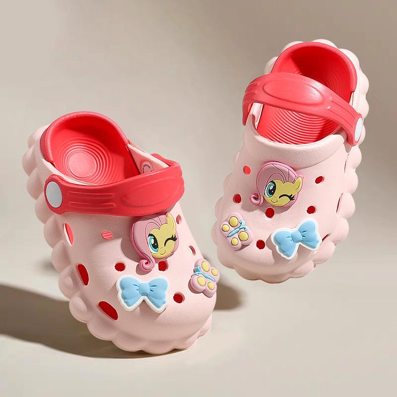 Children, Girls, Girls, Hole Shoes, Cute DIY Removable Shoes with Shoe Flowers Ins Three-dimensional Cute Card